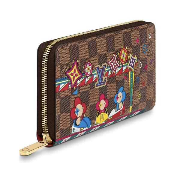 Louis Vuitton Christmas Holiday 2020 Vivienne Damier Ebene Purse Zippy Wallet - Picture 3 of 12